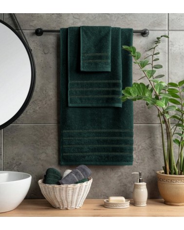 Ręcznik bawełna 50x90 Amira ciemnozielony Eurofirany