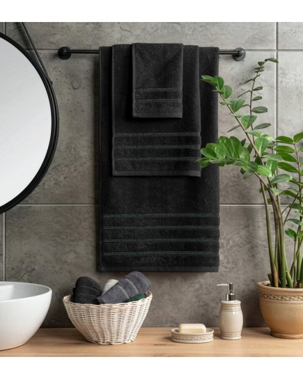 Ręcznik bawełna 70x140 Amira czarny Eurofirany
