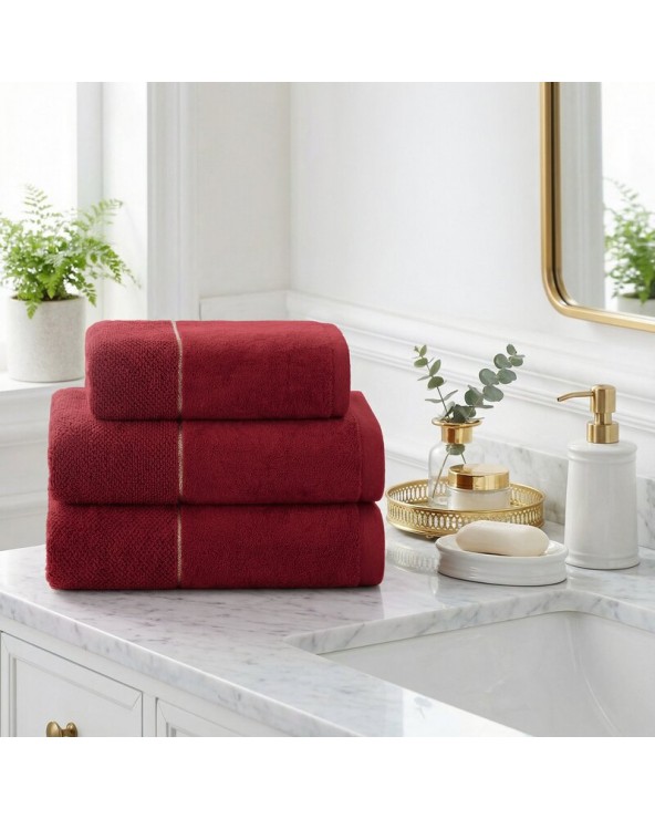 Ręcznik bawełna 30x50 Aria bordowy Eurofirany