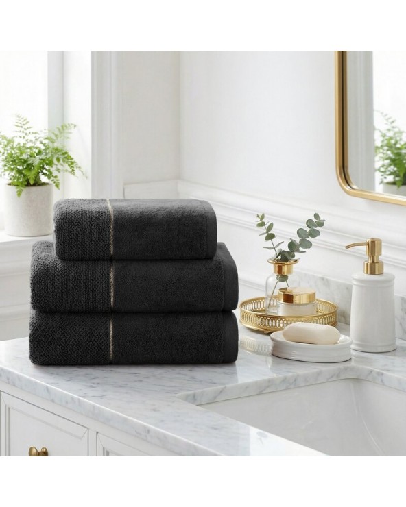 Ręcznik bawełna 30x50 Aria czarny Eurofirany