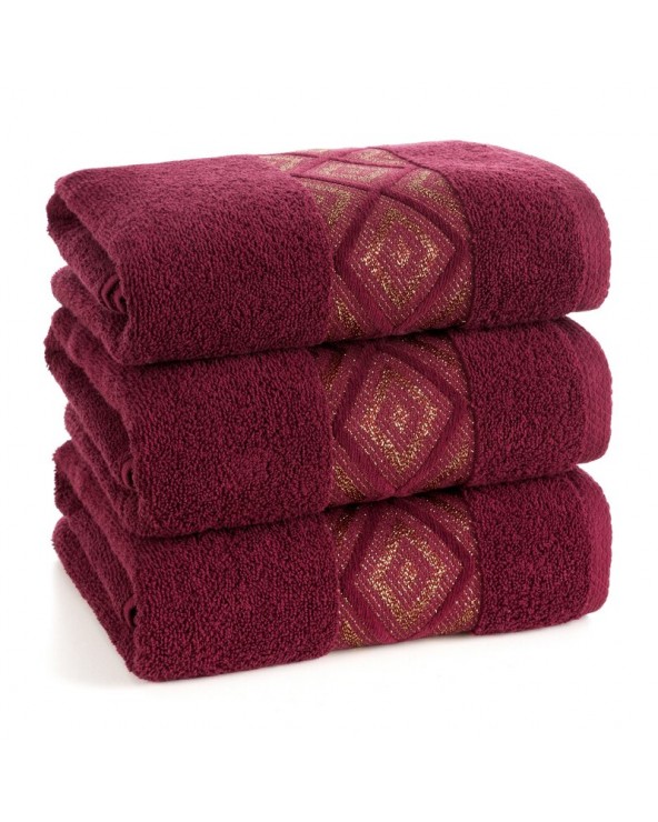 Ręcznik bawełna 50x90 Azari bordowy Eurofirany