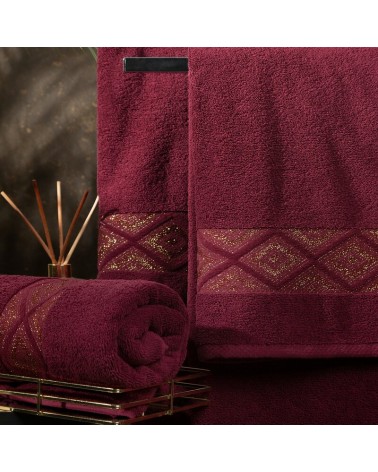 Ręcznik bawełna 70x140 Azari bordowy Eurofirany
