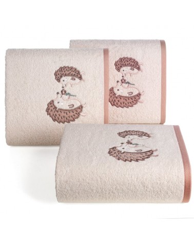 Okrycie kąpielowe bawełniane 100x100 Baby 68 różowe Eurofirany