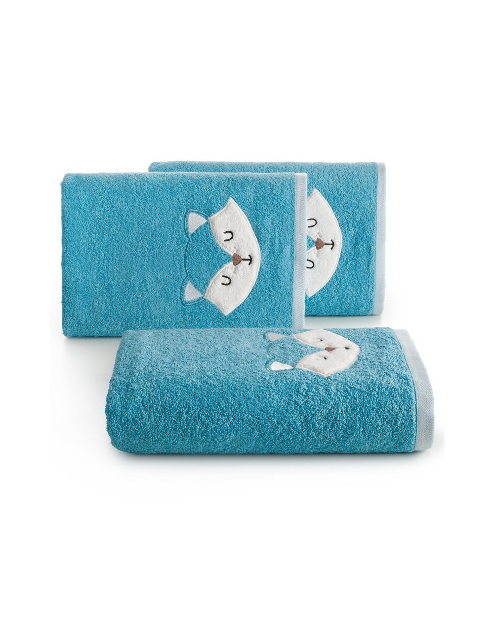 Okrycie kąpielowe bawełniane 100x100 Baby 70 niebieskie Eurofirany