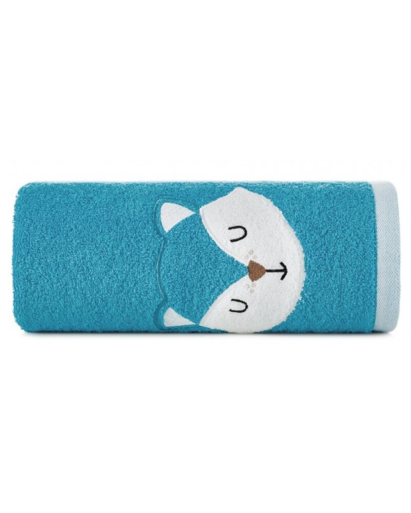 Okrycie kąpielowe bawełniane 100x100 Baby 70 niebieskie Eurofirany