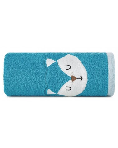 Okrycie kąpielowe bawełniane 100x100 Baby 70 niebieskie Eurofirany