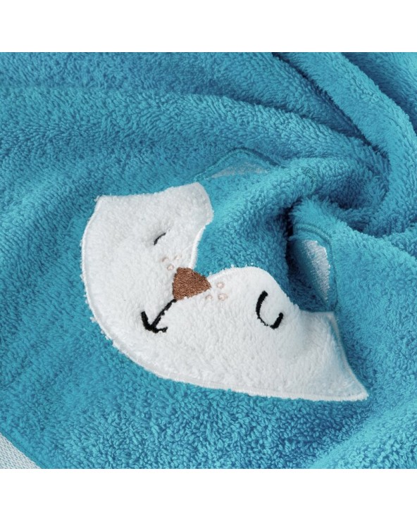 Okrycie kąpielowe bawełniane 100x100 Baby 70 niebieskie Eurofirany