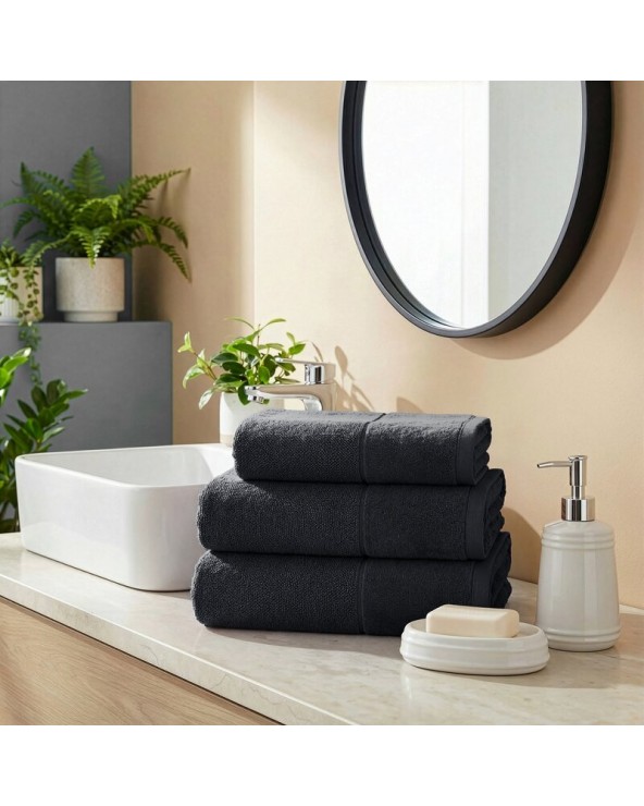 Ręcznik bawełna 30x50 Fero czarny Eurofirany