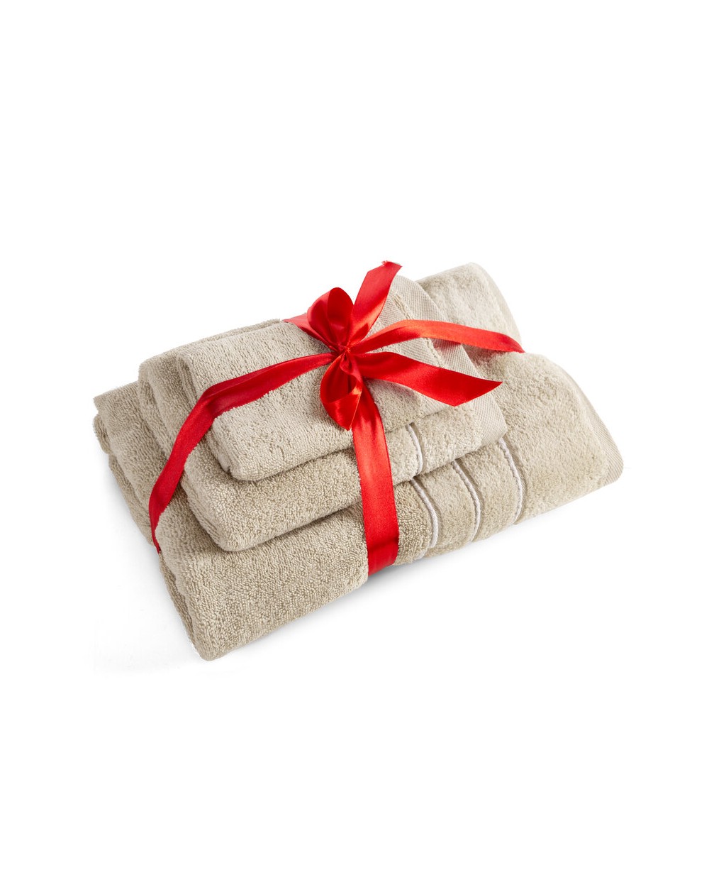 Ręcznik bawełna 30x50 + 50x90 + 70x140 kpl 3 szt Sibel beżowy Eurofirany