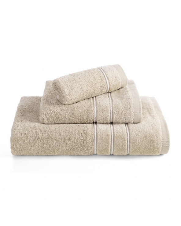 Ręcznik bawełna 30x50 + 50x90 + 70x140 kpl 3 szt Sibel beżowy Eurofirany