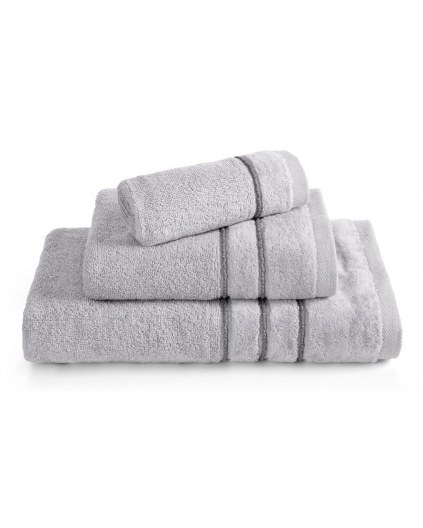 Ręcznik bawełna 30x50 + 50x90 + 70x140 kpl 3 szt Sibel srebrny Eurofirany