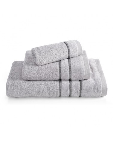 Ręcznik bawełna 30x50 + 50x90 + 70x140 kpl 3 szt Sibel srebrny Eurofirany