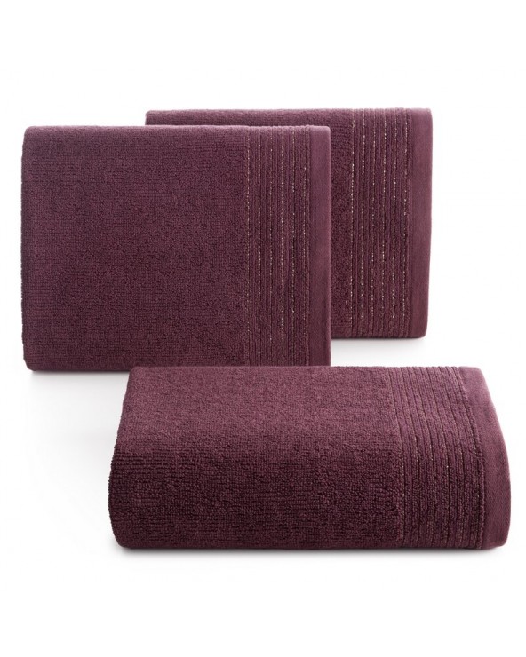 Ręcznik bawełna 50x90 Lari burgundowy Eurofirany