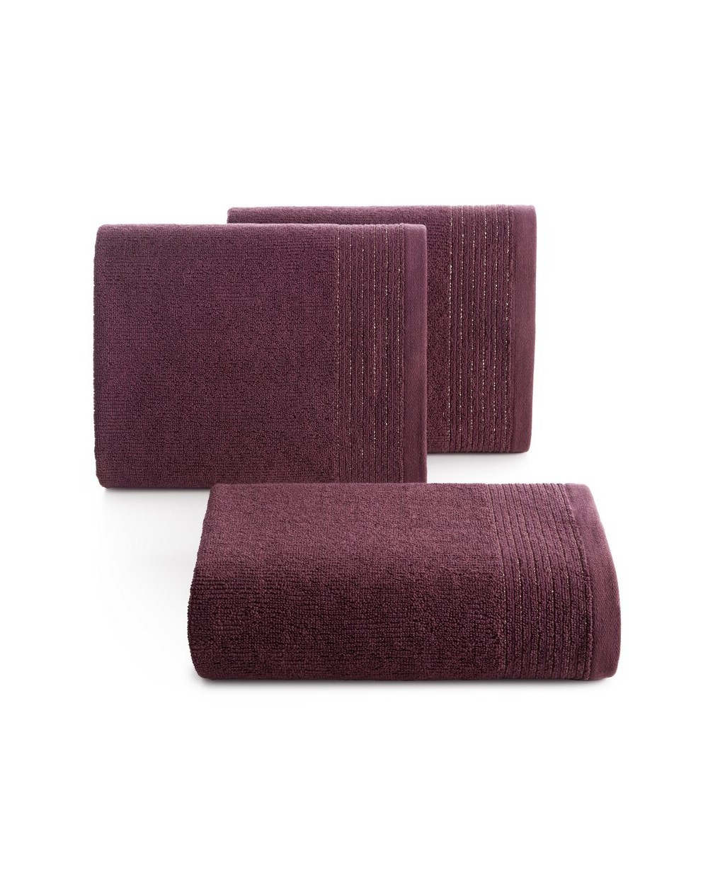 Ręcznik bawełna 50x90 Lari burgundowy Eurofirany