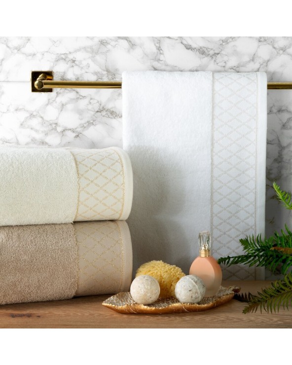 Ręcznik bawełna 70x140 Layla beżowy Eurofirany