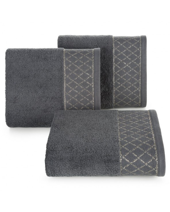 Ręcznik bawełna 30x50 Layla stalowy Eurofirany