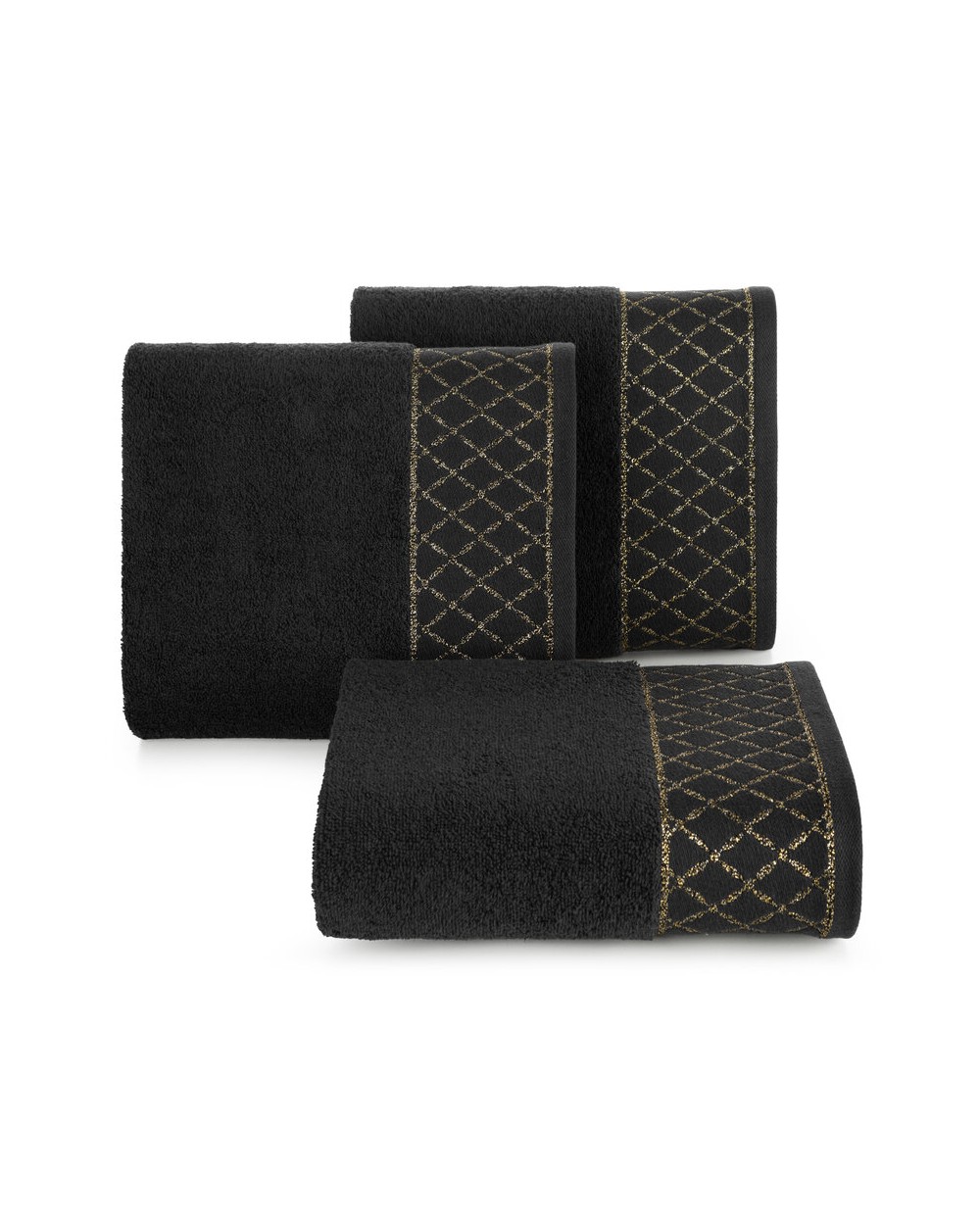 Ręcznik bawełna 50x90 Layla czarny Eurofirany