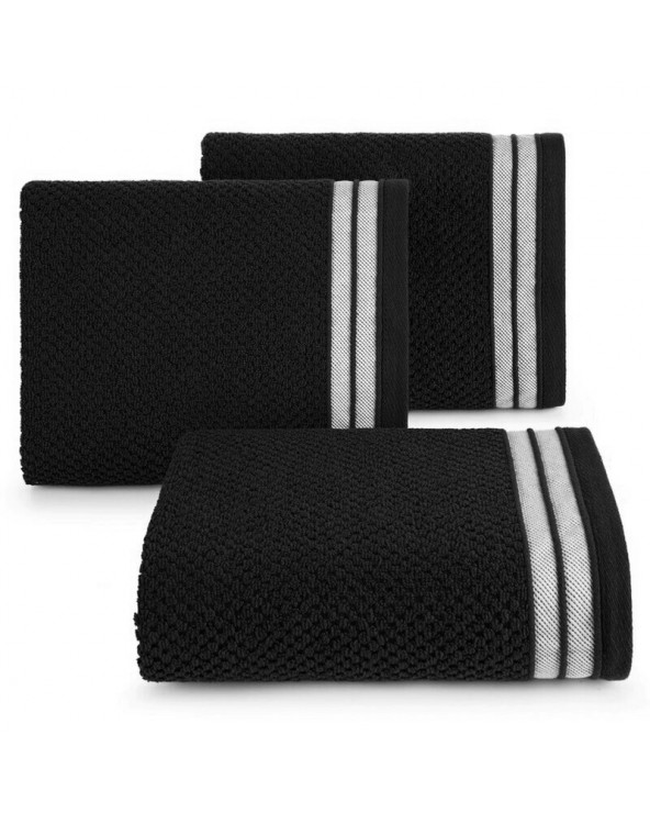 Ręcznik bawełna 70x140 Madlen czarny Eurofirany