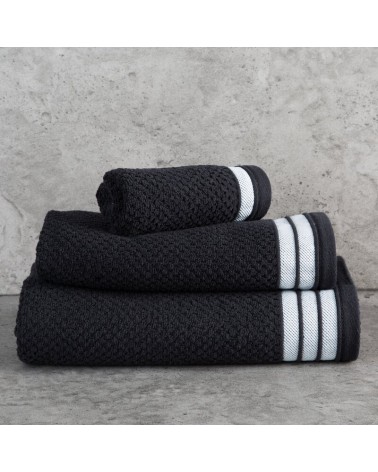 Ręcznik bawełna 70x140 Madlen czarny Eurofirany