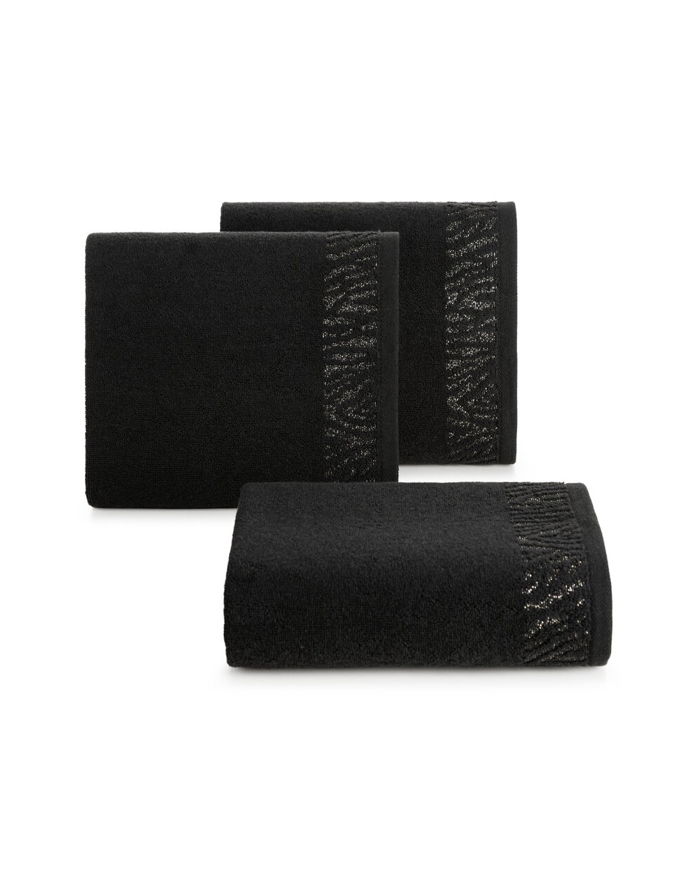 Ręcznik bawełna 70x140 Margo czarny Eurofirany