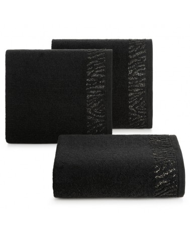 Ręcznik bawełna 70x140 Margo czarny Eurofirany