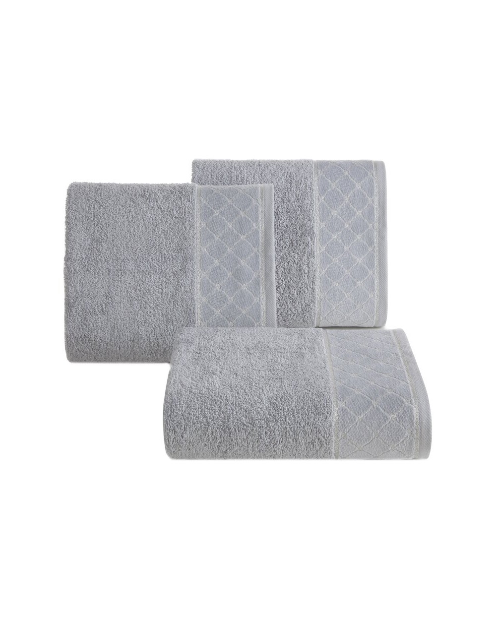 Ręcznik bawełna 50x90 Martha srebrny Eurofirany