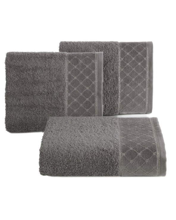 Ręcznik bawełna 50x90 Martha grafitowy Eurofirany