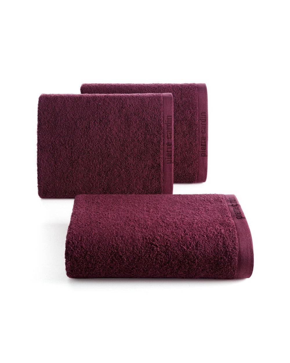 Ręcznik bawełna 30x50 Pierre Cardin Evi burgundowy Eurofirany