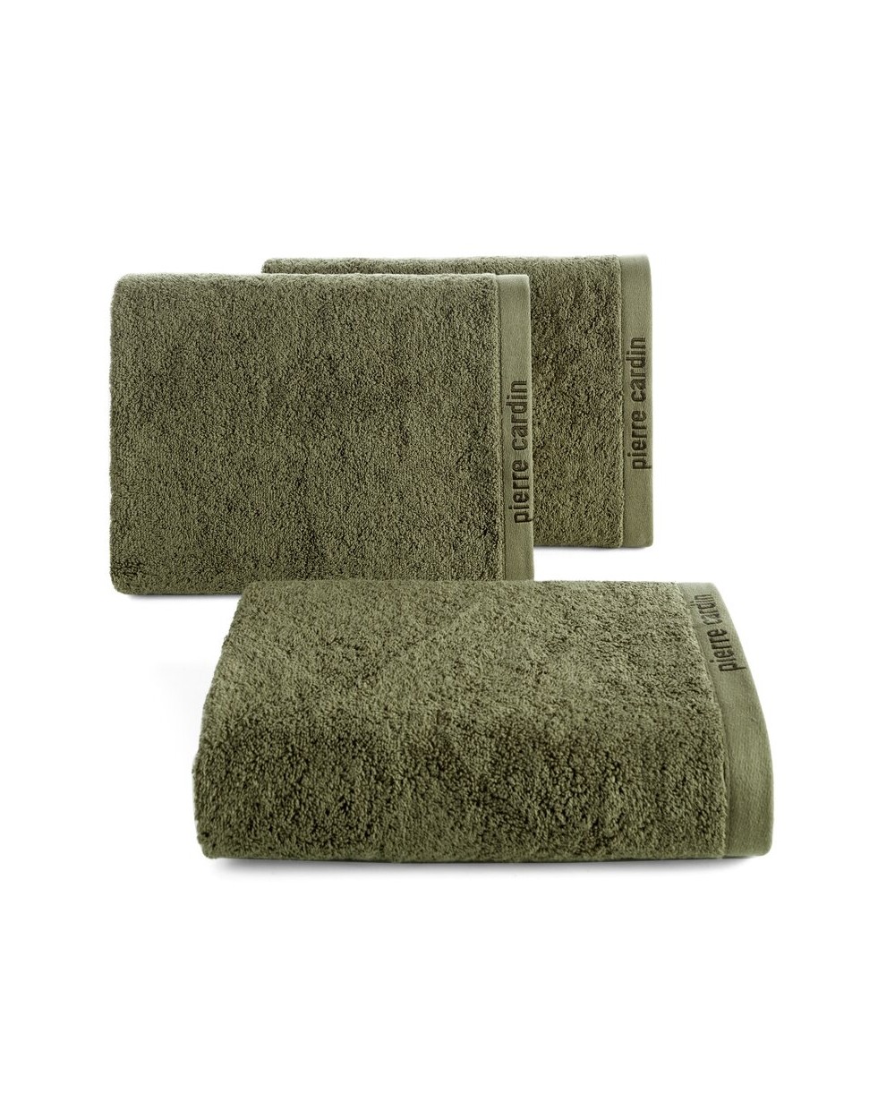 Ręcznik bawełna 30x50 Pierre Cardin Evi ciemnooliwkowyEurofirany