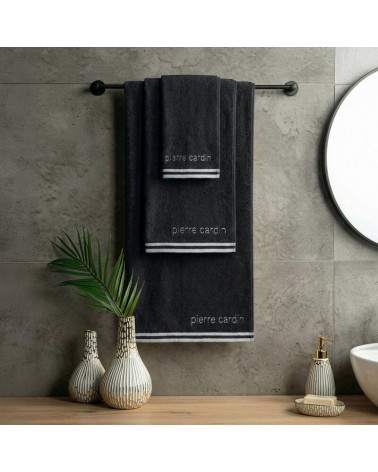 Ręcznik bawełna 50x90 Pierre Cardin Rocco czarny Eurofirany