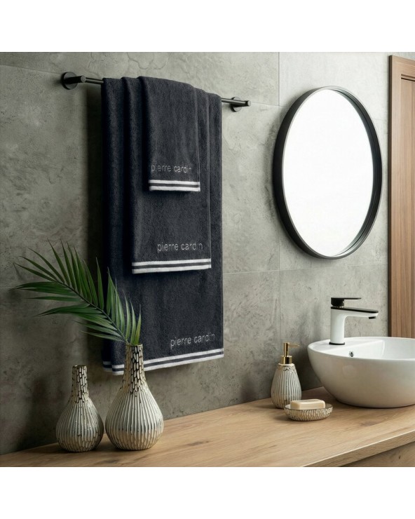 Ręcznik bawełna 70x140 Pierre Cardin Rocco czarny Eurofirany