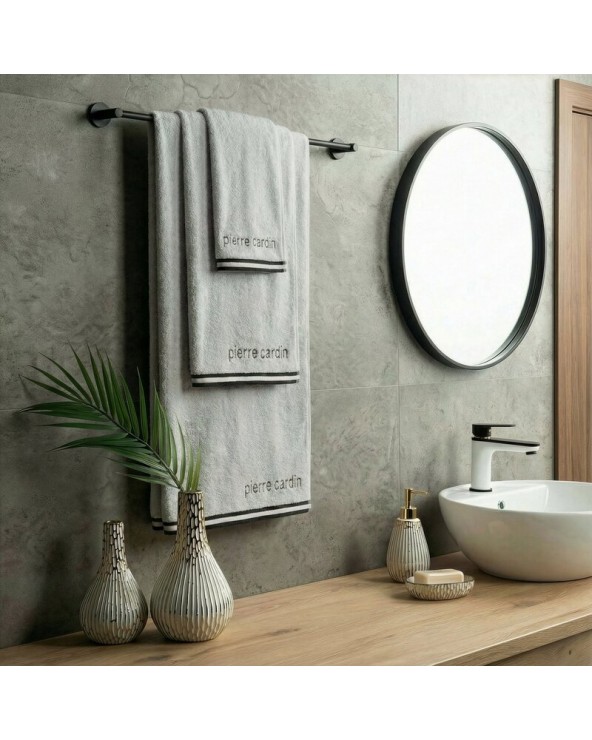 Ręcznik bawełna 30x50 Pierre Cardin Rocco srebrny Eurofirany