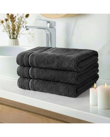 Ręcznik bawełna 70x140 Vento czarny Eurofirany