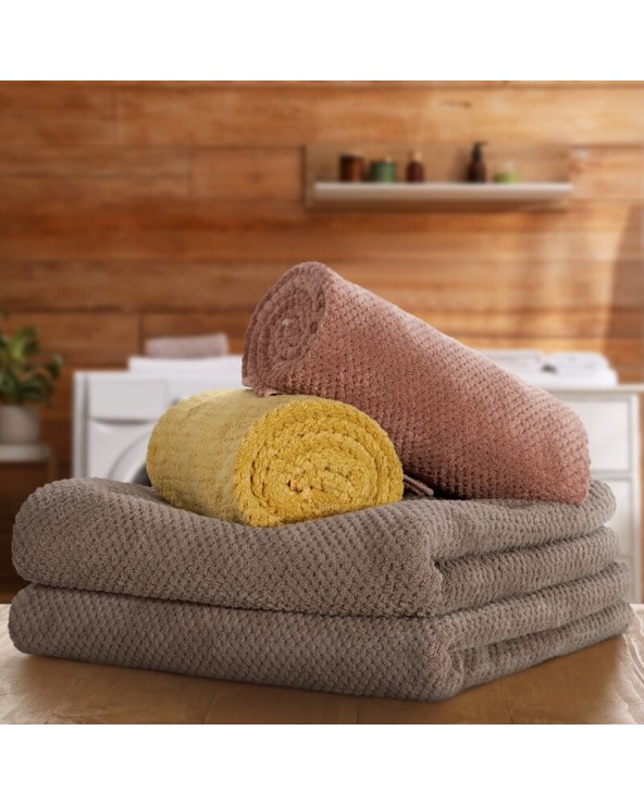 Ręcznik mikrofibra 70x140 Zoe 1 pudrowy Eurofirany