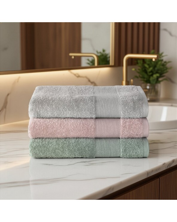 Ręcznik bawełna 70x140 Zoja stalowy Eurofirany