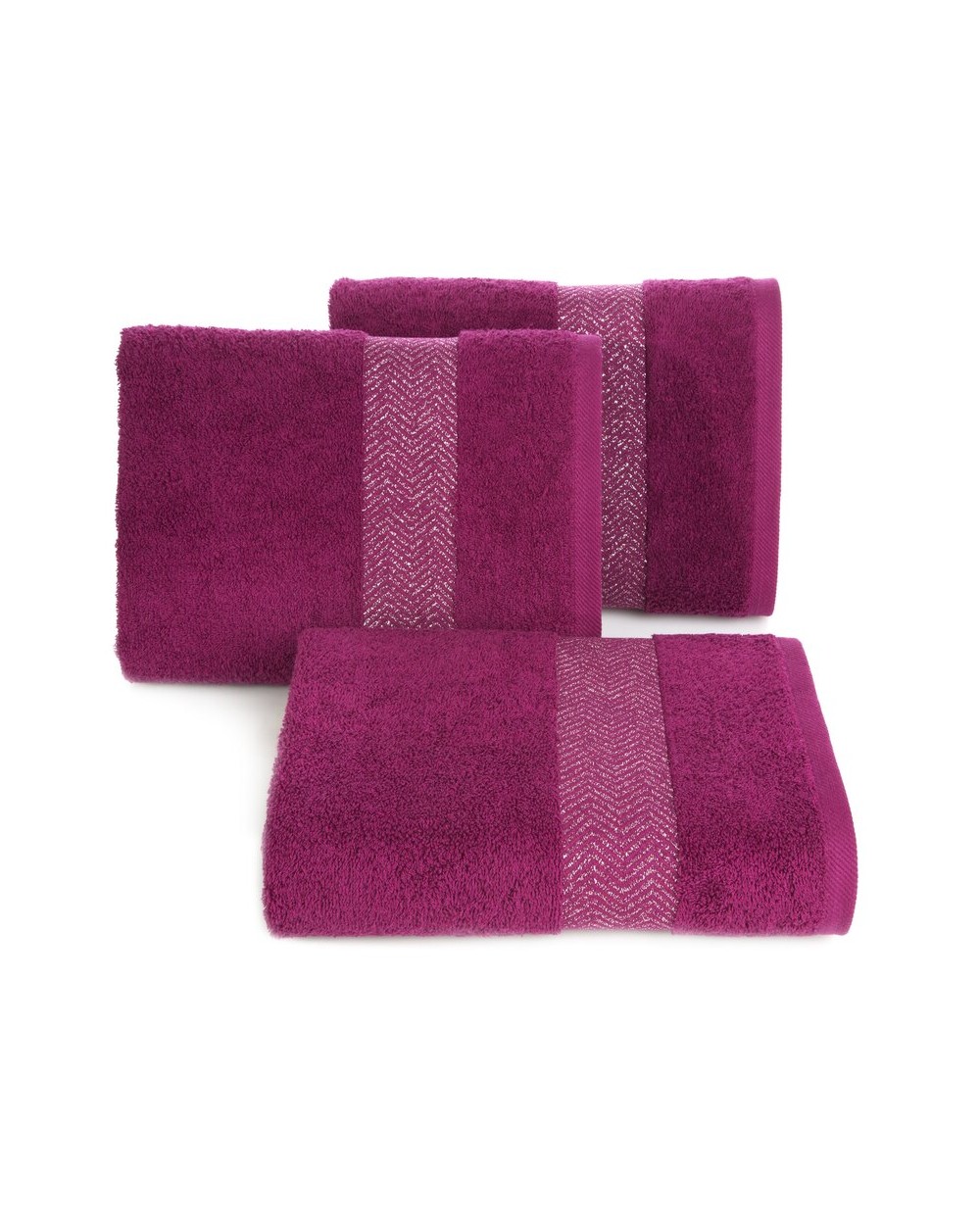 Ręcznik bawełna 70x140 Igor amarantowa Eurofirany