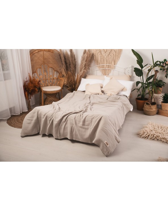 Narzuta muślinowa 240x210 popielata Matex