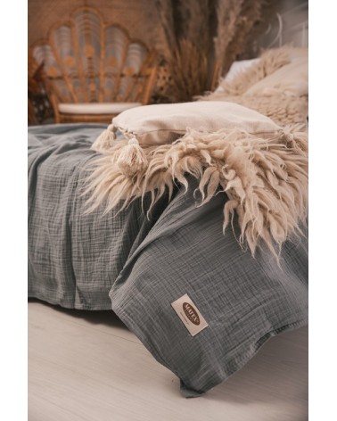 Narzuta muślinowa 240x210 antracytowa Matex