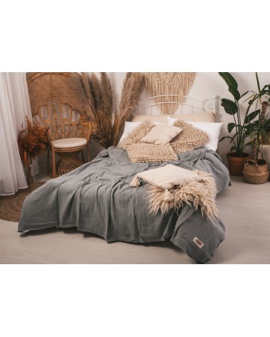 Narzuta muślinowa 240x210 antracytowa Matex