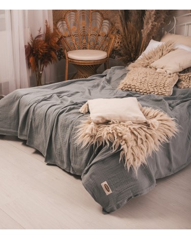 Narzuta muślinowa 240x210 antracytowa Matex