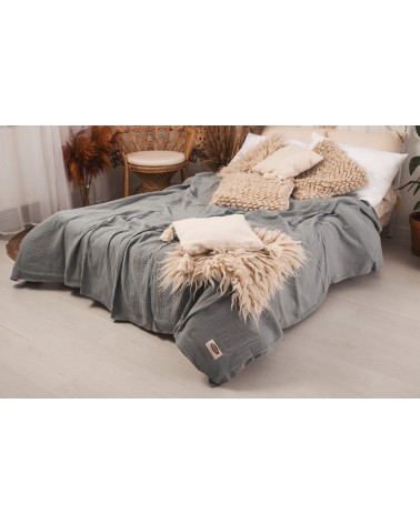 Narzuta muślinowa 240x210 antracytowa Matex