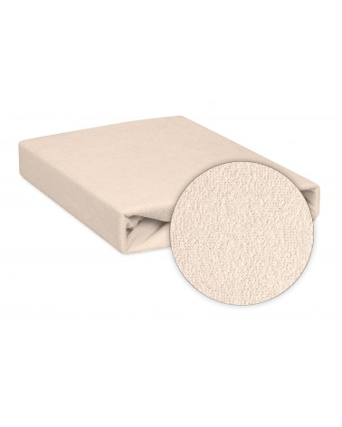 Prześcieradło nieprzemakalne frotte 120x200x20 z gumką cappuccino MATEX