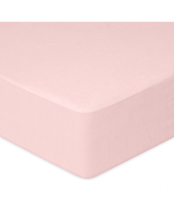 Prześcieradło nieprzemakalne frotte 140x200x20 z gumką róż kwarcowy MATEX