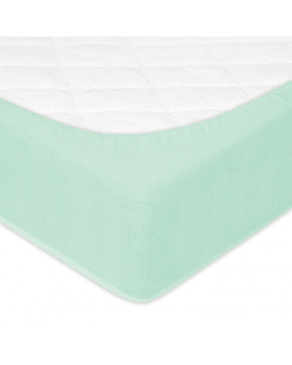 Prześcieradło nieprzemakalne frotte 140x200x20 z gumką jasne miętowe MATEX