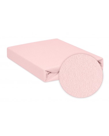 Prześcieradło nieprzemakalne frotte 160x200x20 z gumką róż kwarcowy MATEX