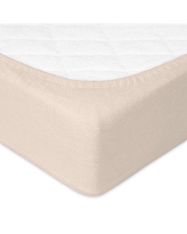 Prześcieradło nieprzemakalne frotte 160x200x20 z gumką cappuccino MATEX