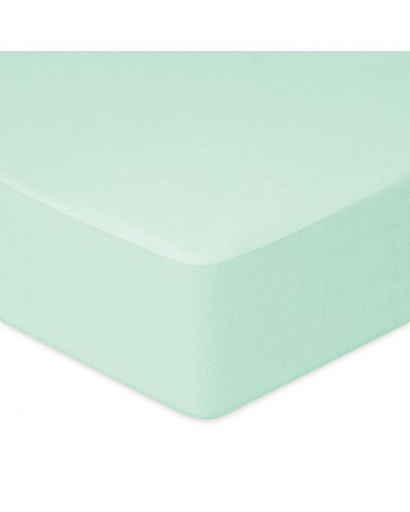 Prześcieradło nieprzemakalne frotte 160x200x20 z gumką jasnomiętowe MATEX