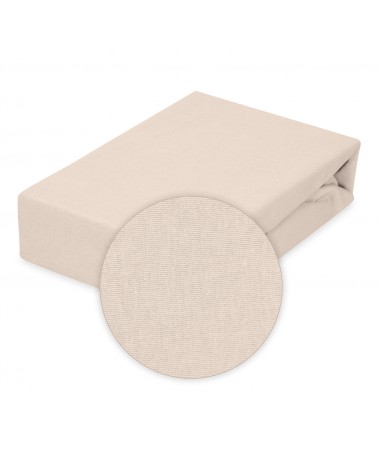 Prześcieradło nieprzemakalne jersey 120x200x20 z gumką cappuccino MATEX