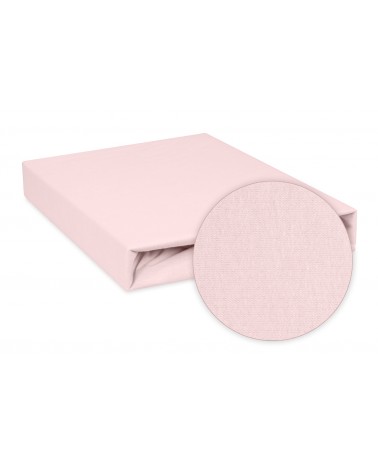 Prześcieradło nieprzemakalne jersey 120x200x20 z gumką róż kwarcowy MATEX