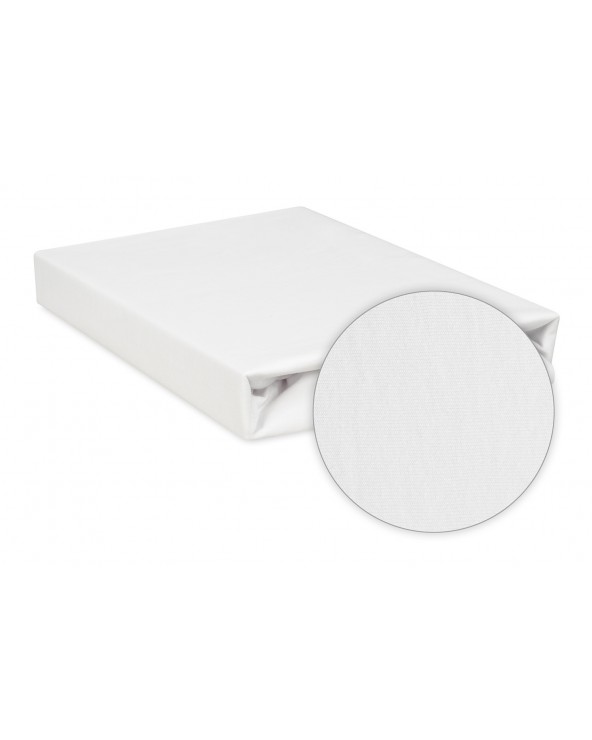 Prześcieradło wysokie nieprzemakalne jersey 120x200x30 z gumką białe MATEX